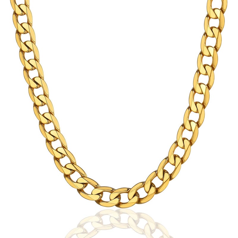 ChainsPro Gold Necklace Chain Men Costume Women Cuban Curb Link Chains Hip Hop Jewelry - Image 1